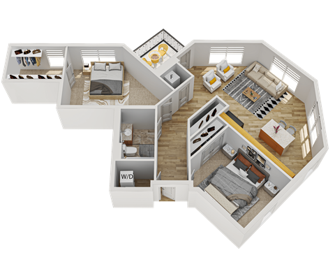 O Floor Plan at Wheaton 121, Wheaton